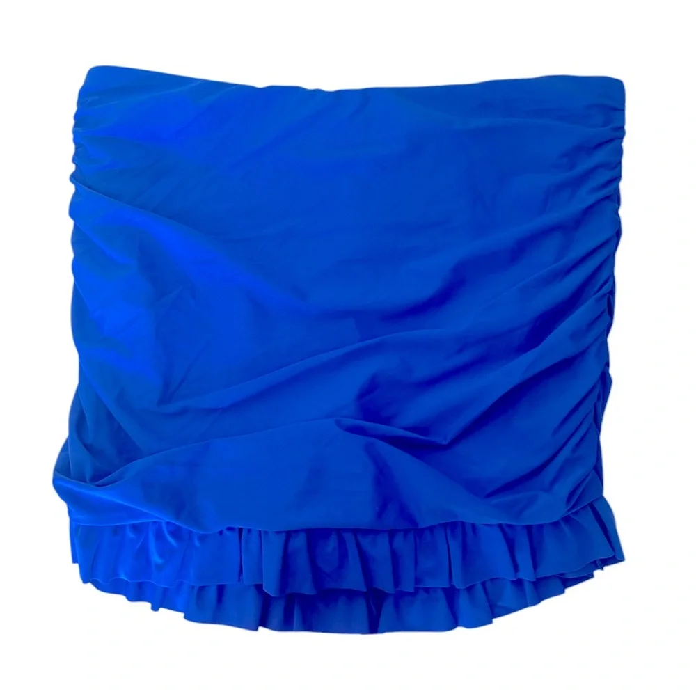 Raisins Royal Blue Ruffled Swim Skirt Bikini Bottom